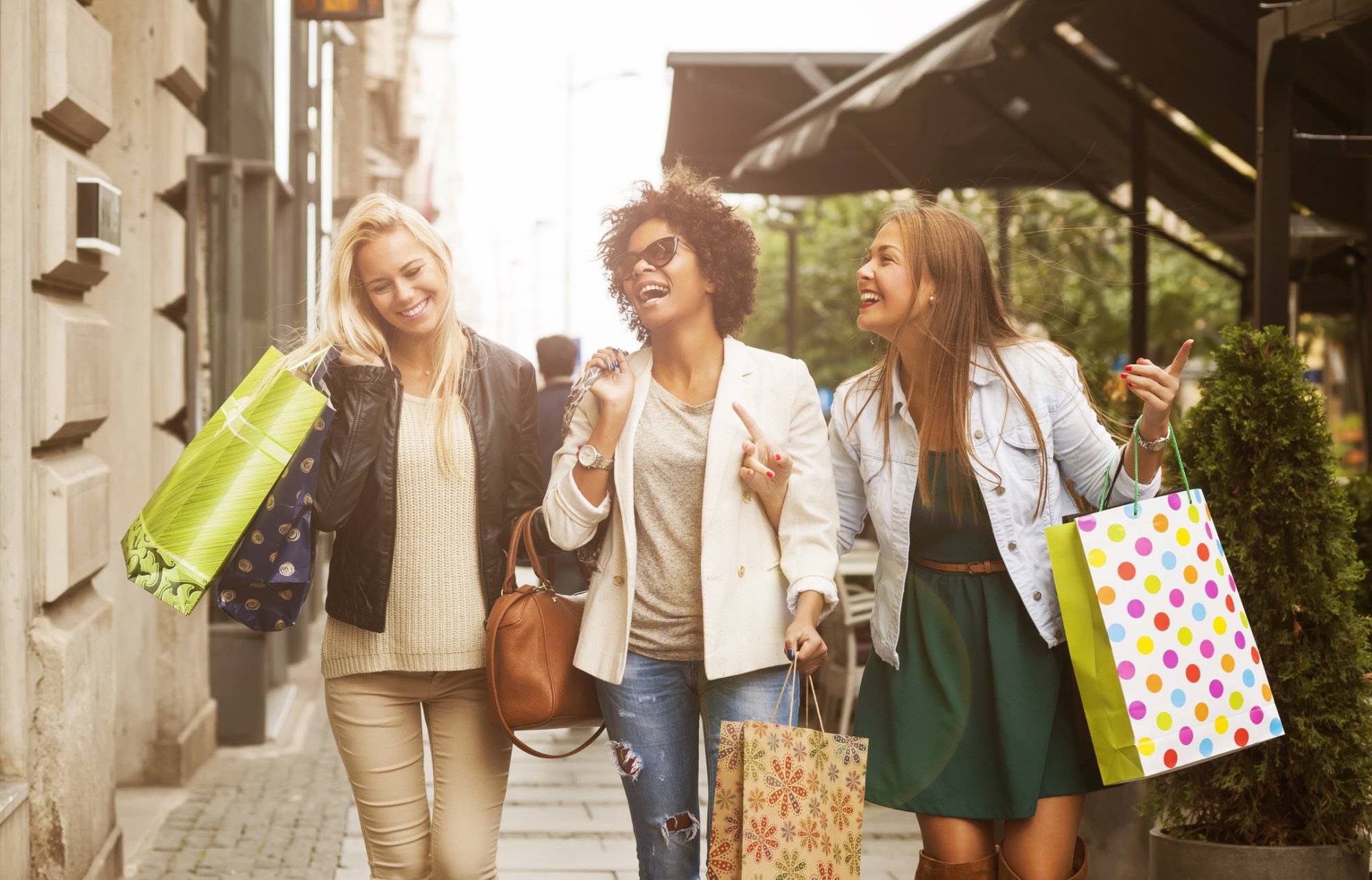Happy woman in shopping Happy woman in shopping