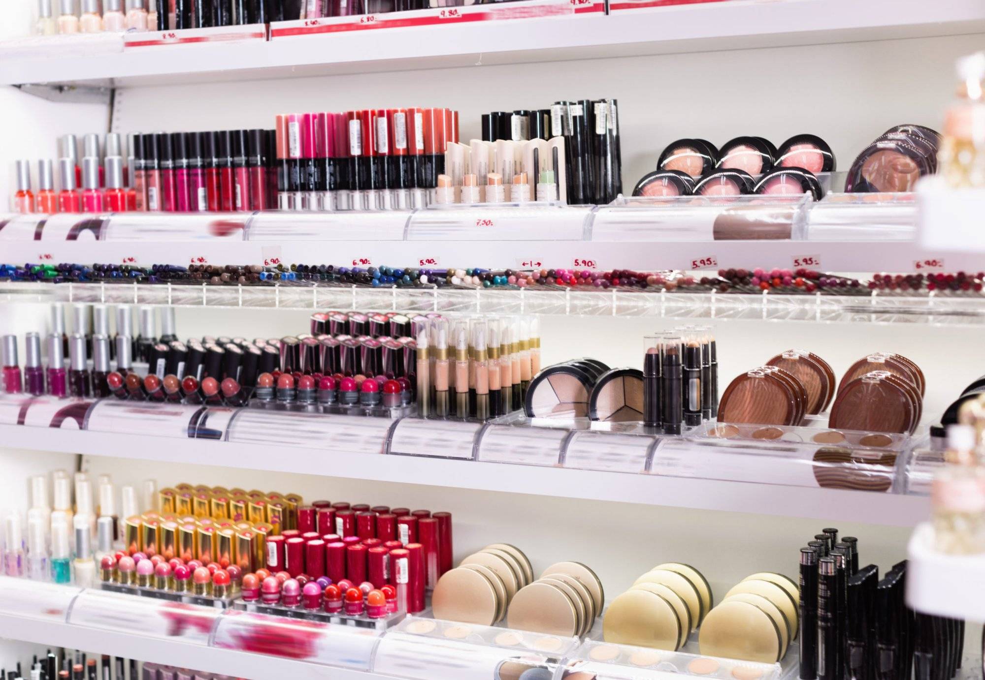Variety of assortment of modern cosmetics store Variety of assortment of modern cosmetics store