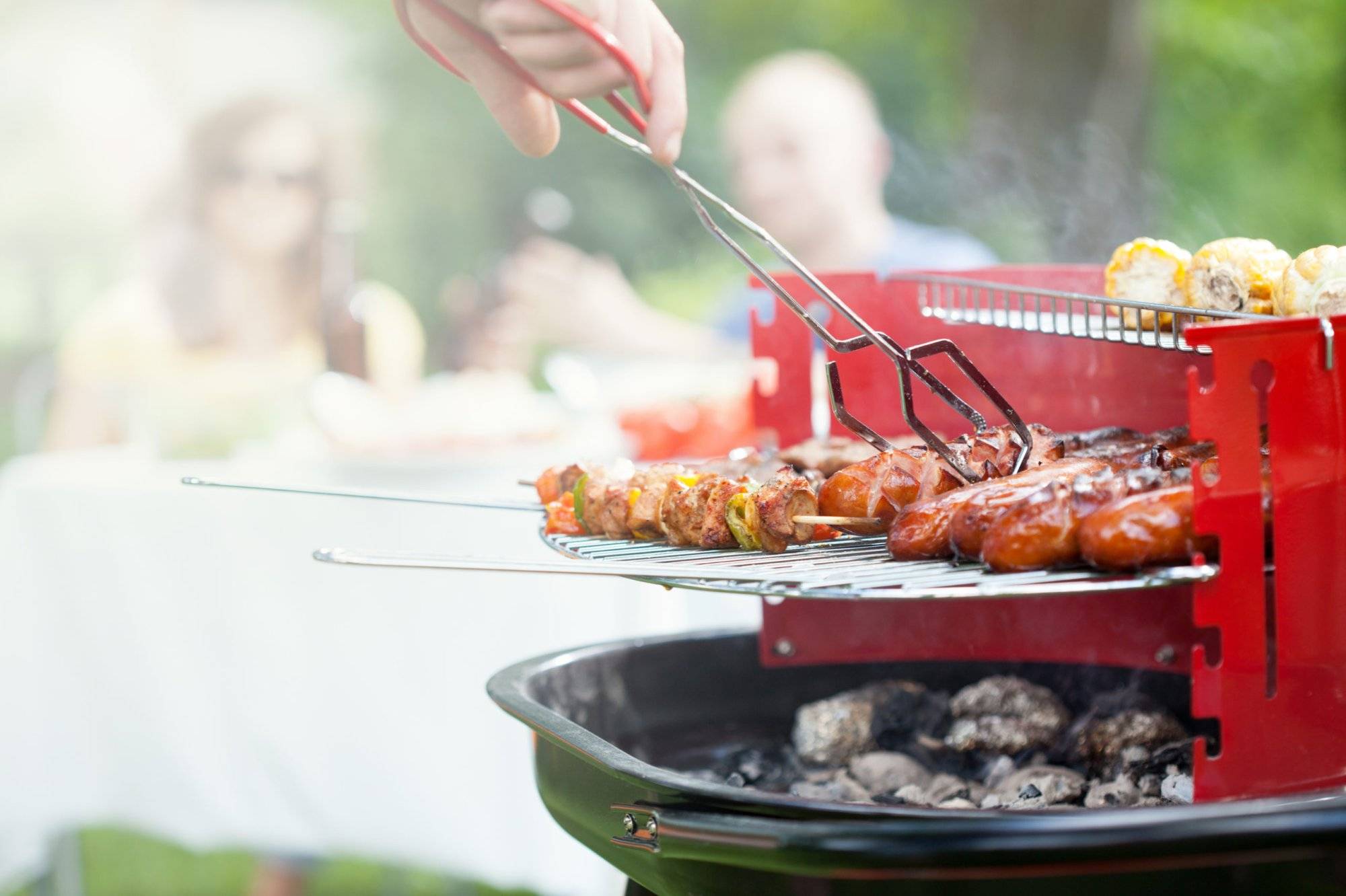 Grilling in a garden Grilling in a garden